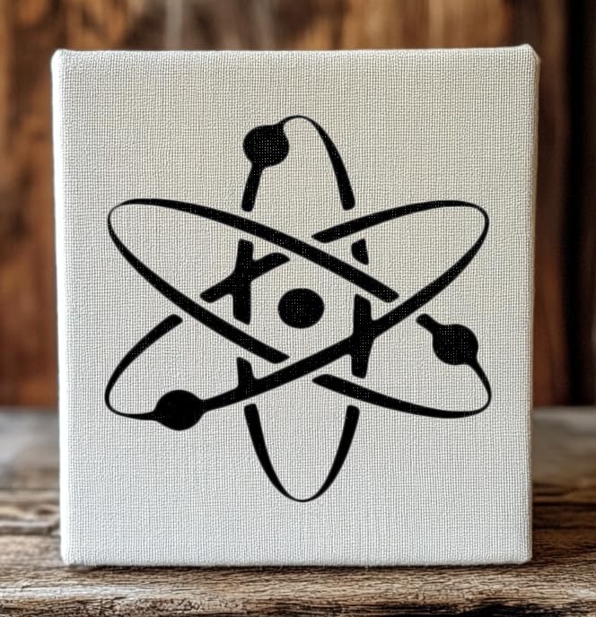Atom Symbol Stencil - Reusable Science Template for Painting on Wood, Paper, Walls, Classroom Projects, and STEM-Themed Crafts - Image 2