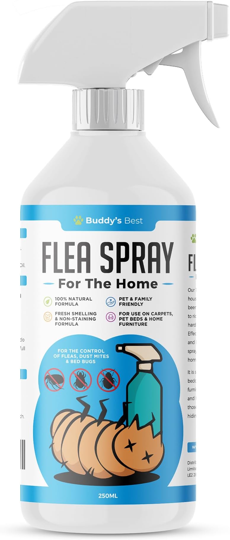 Flea Spray for Home | Helps Manage Fleas, Dust Mites & Bed Bugs | Use on Carpets, Pet Beds & Home Furniture | Natural Formula with Essential Oils | Safe for Pets & Family