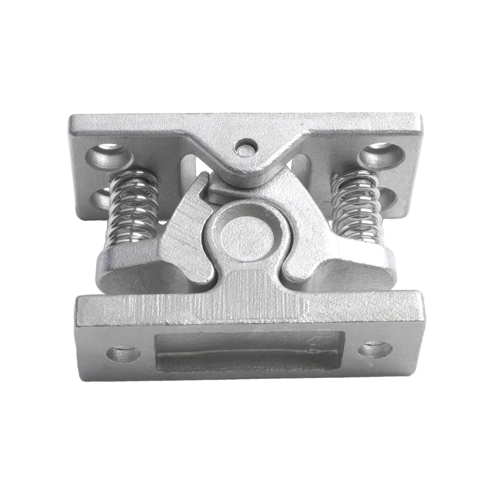 Doppelrollenverschluss Doppelrollenverschluss mit gefederter Türschloss-Stoppklemme, RV-Türklemmclip, Hardware, Sicherheitstür-Haspenschloss(Silver)