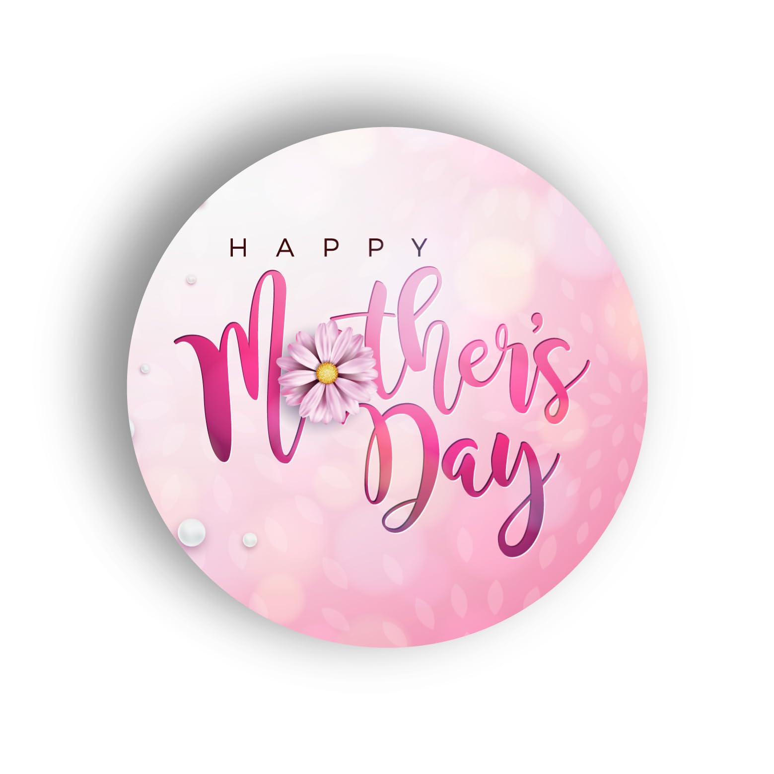 Pack of 450 Mother's Day Paper Labels, 37mm Self-Adhesive Stickers, Multipack Stationery Craft Decor Labels