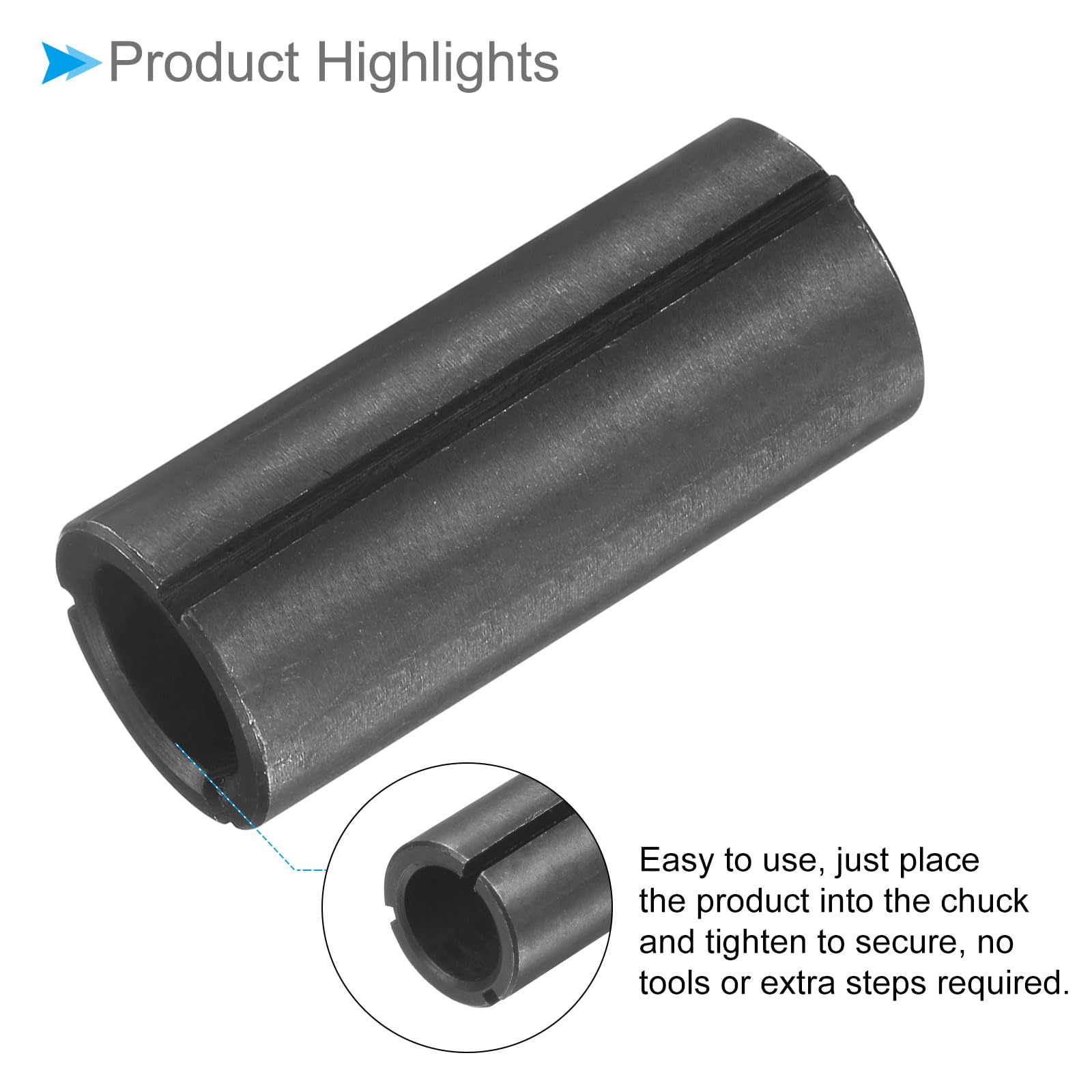 CoCud Router Collet Driver Adapter, 12mm to 8mm 1/2" Outer Dia, Lathe CNC Milling Bit Shank Carving Machine - Image 4