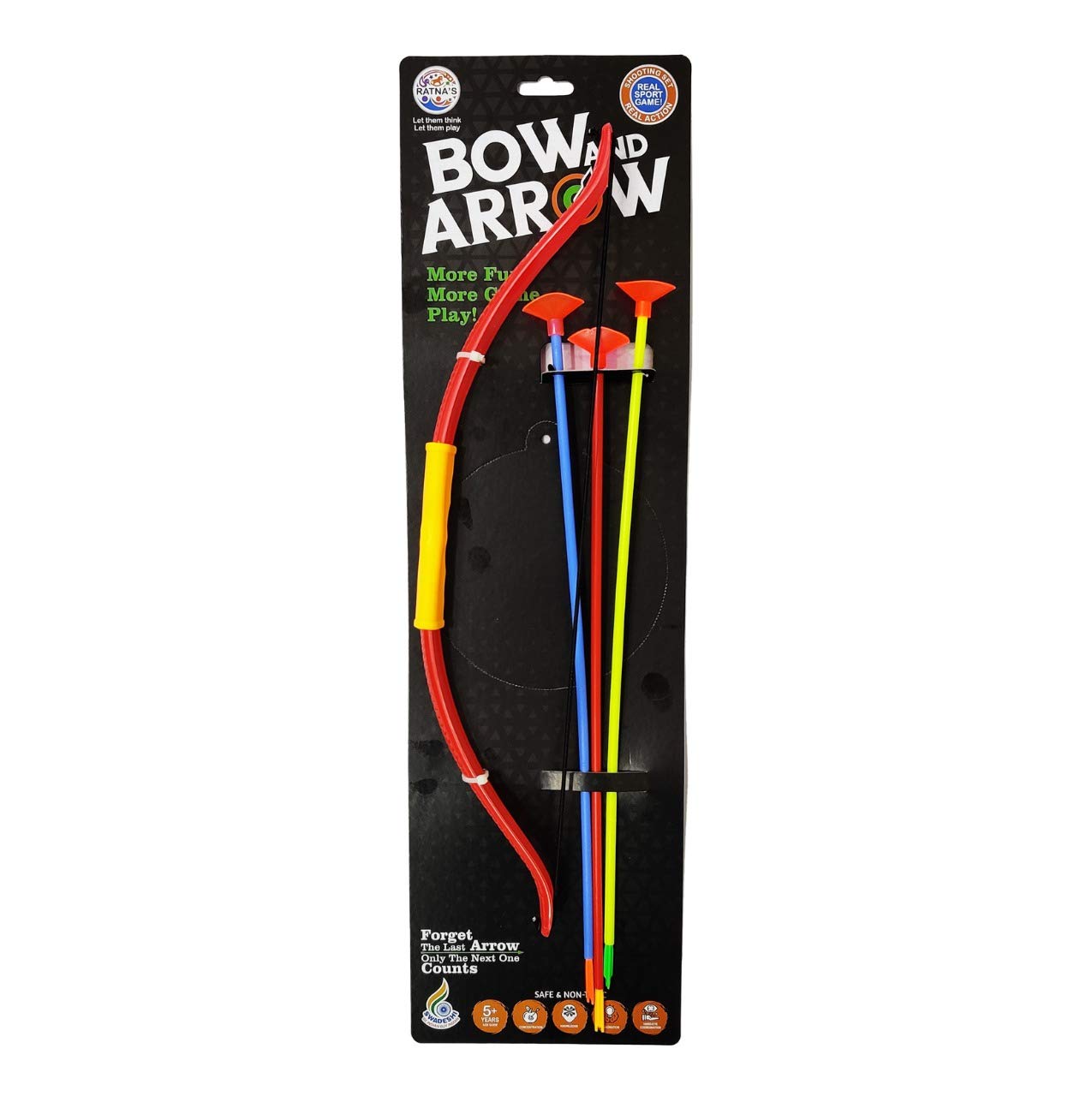 RATNAS Bow & Arrow Premium Toy Weapon for Kids with 3 Arrows. Made in India Multicolour (B08VDC1WLP) Amazon Price History, Amazon Price Tracker