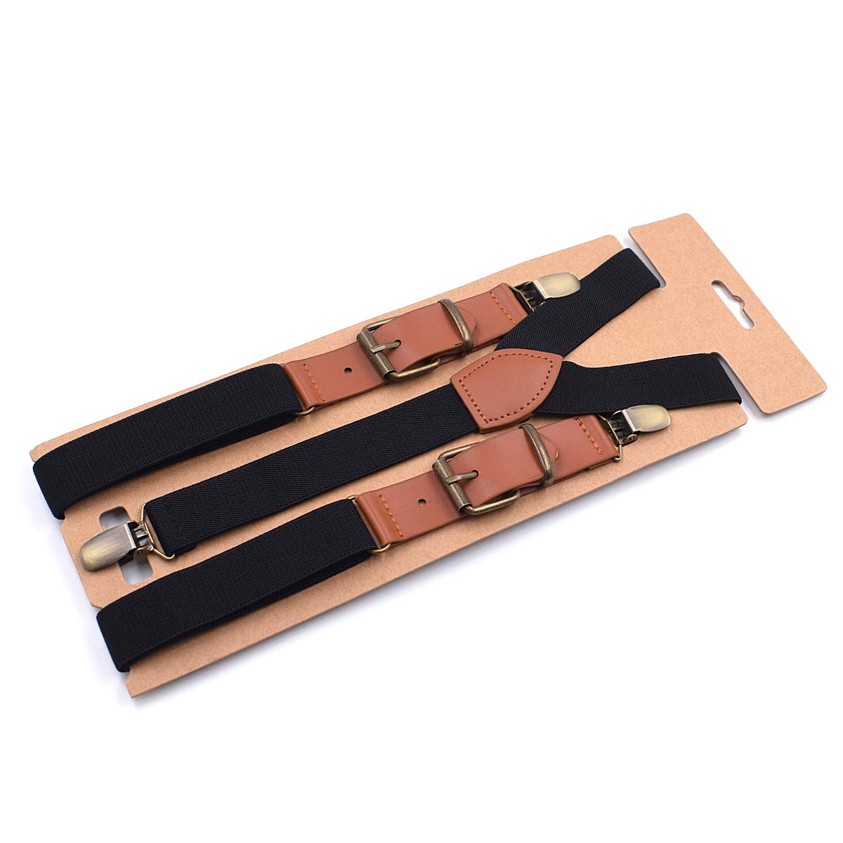 bretelles pour pantalons pour hommes, Bretelles réglables en Y for femmes ou hommes, avec clips métalliques et cuir