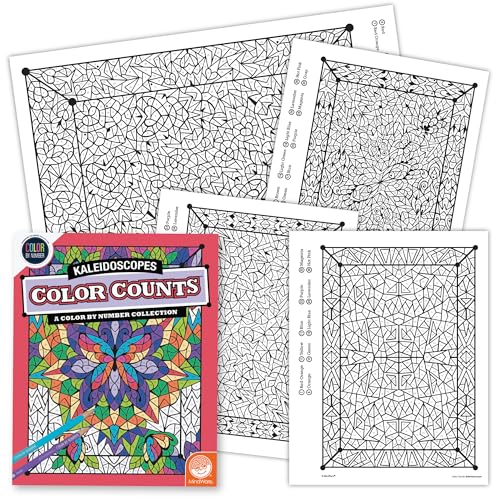 MindWare Color By Number Color Counts (Kaleidoscopes)