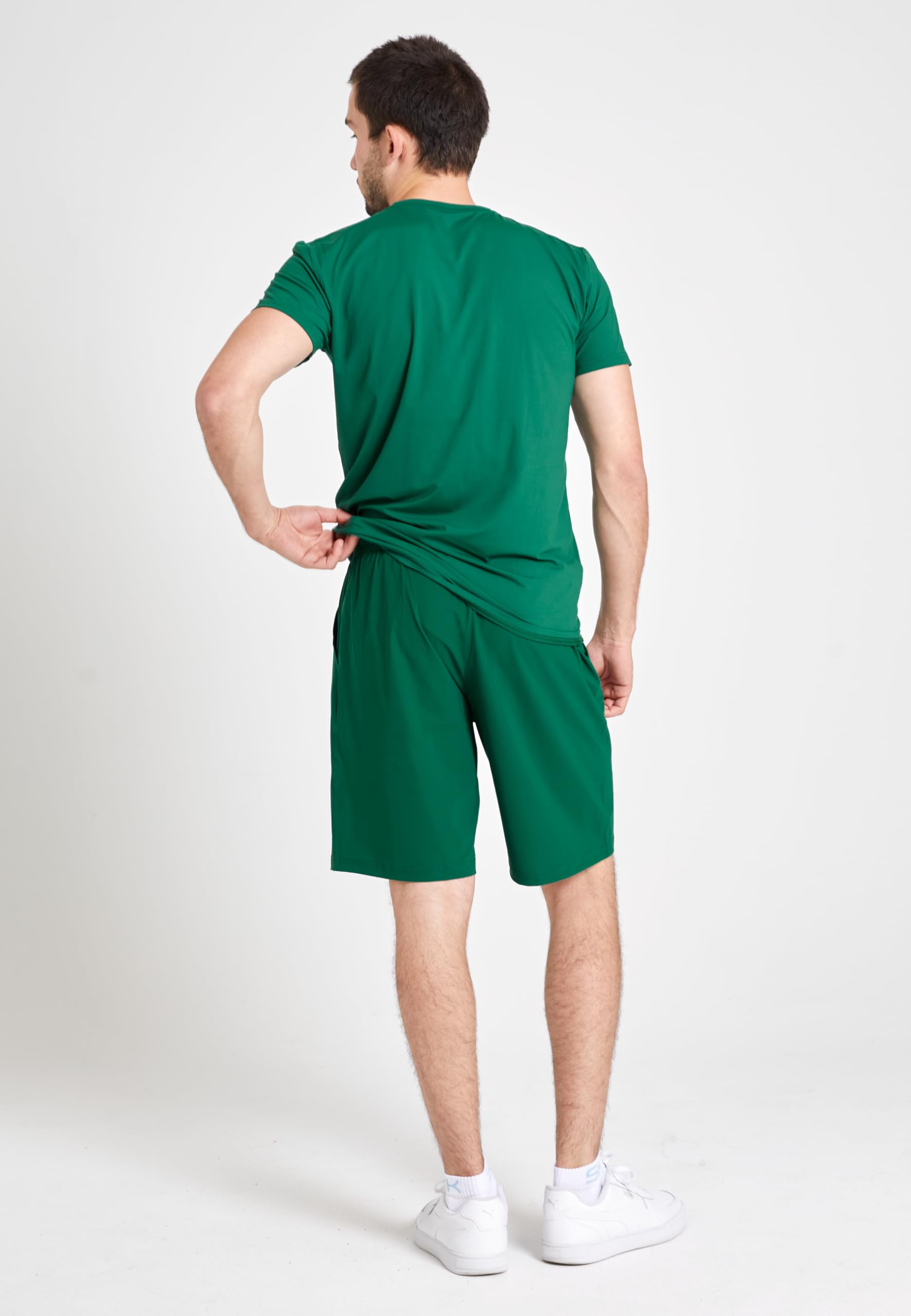 Sportkind Herren Tennis Padel Shorts lang Ultraleicht hochelastisch atmungsaktiv UV-Schutz