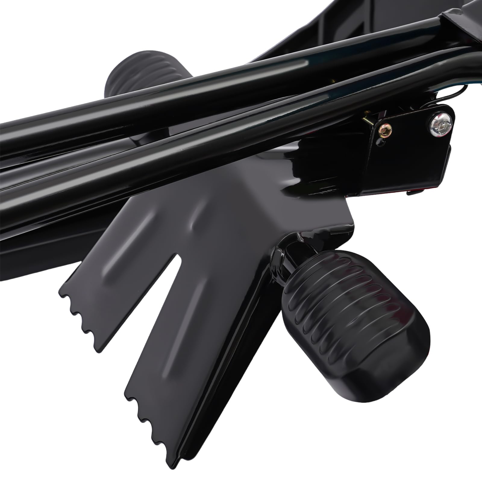 Snow Racer Sled 114 × 50 × 38 cm z podwójnymi hamulcami nożnymi i elastyczną kierownicą i antypoślizgowymi pedałami – wytrzymałe sanki dla dzieci w wieku 3-15 lat i dorosłych do 100 kg