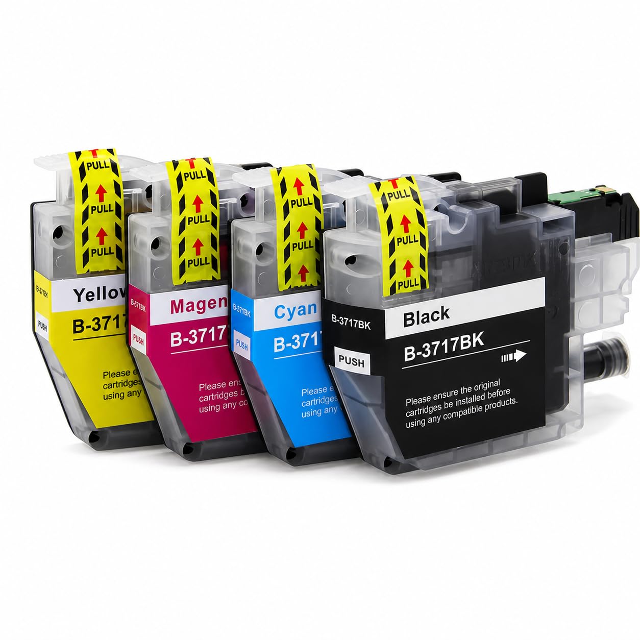 NexNova® Ink Set LC3717 Compatible with Brother High Yield (4 Pack Black Cyan Magenta Yellow) for MFC-J2330DW MFC-J2730DW MFC-J3530DW MFC-J3930DW