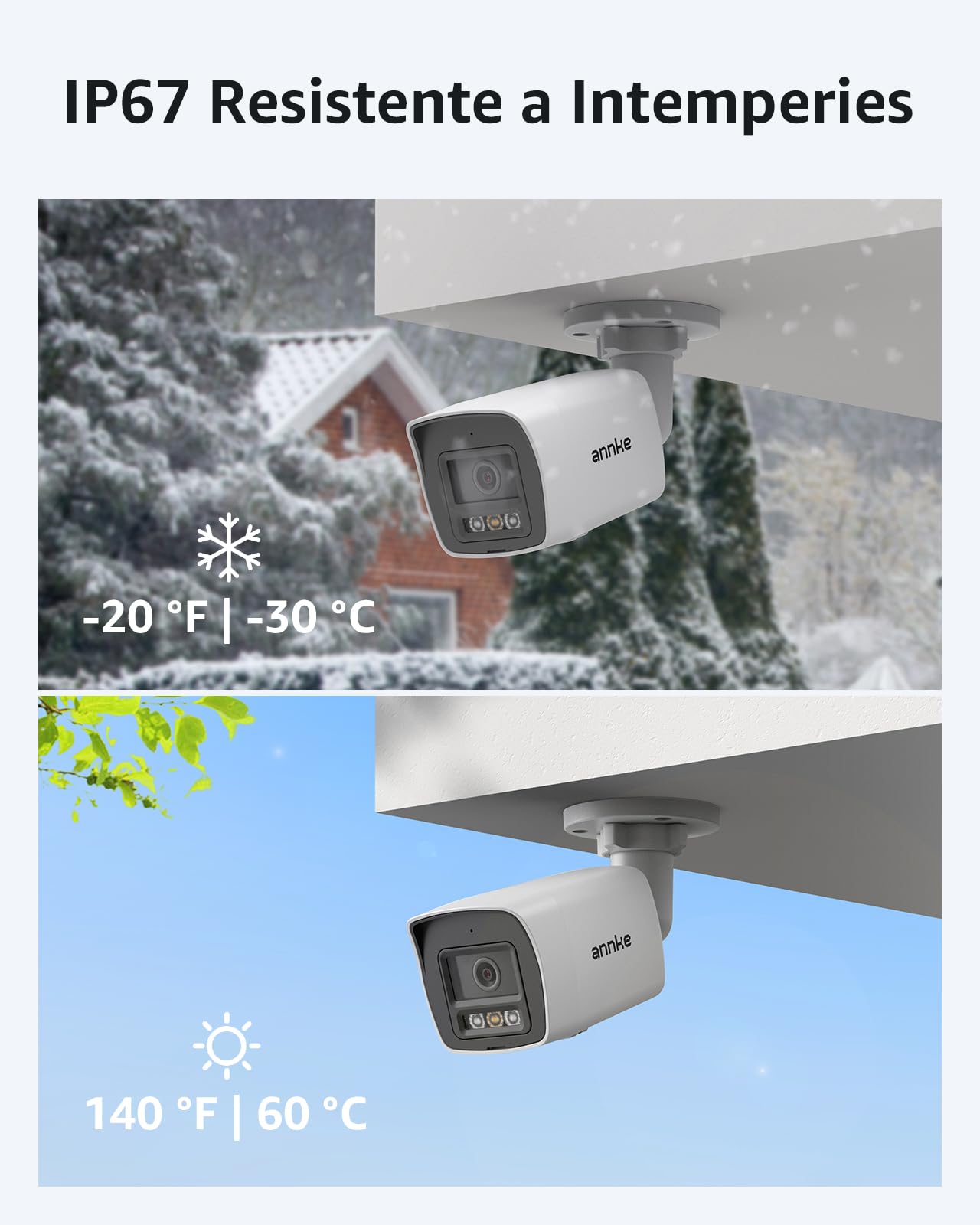 ANNKE H800 4K PoE Kit Cámaras de Vigilancia, 4pcs Cámaras IP Exterior, AI Detección Inteligente, 8CH NVR con 2TB HDD para Grabación 24/7 Vision Nocturna Audio Alertas