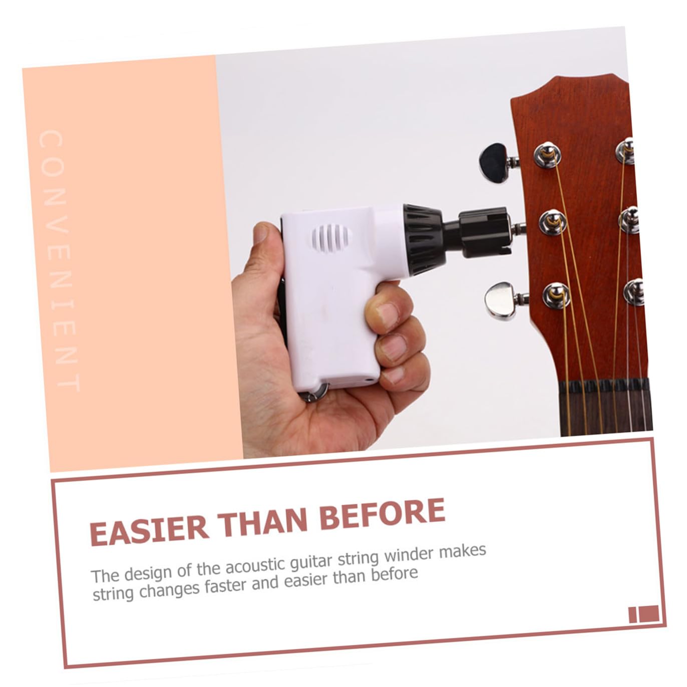 Enrollador de Cuerdas para Guitarra Multifuncional Blanco Abs