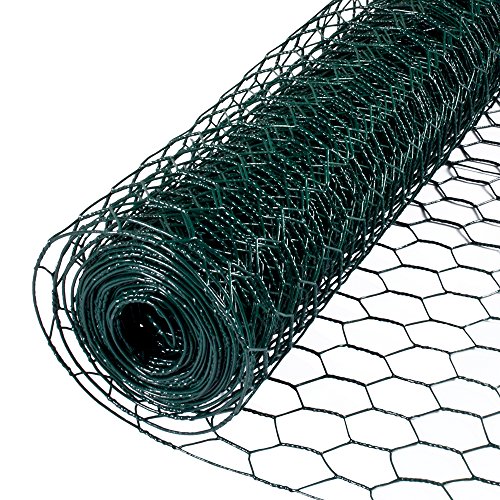 YARDGARD 1 Inch Twisted Mesh Wire Fence, 20 Gauge Galvanized Steel for Poultry Netting, Rabbit Fencing, Bird Enclosures, Garden Protection and Plant Support, 24 Inches x 25 Feet