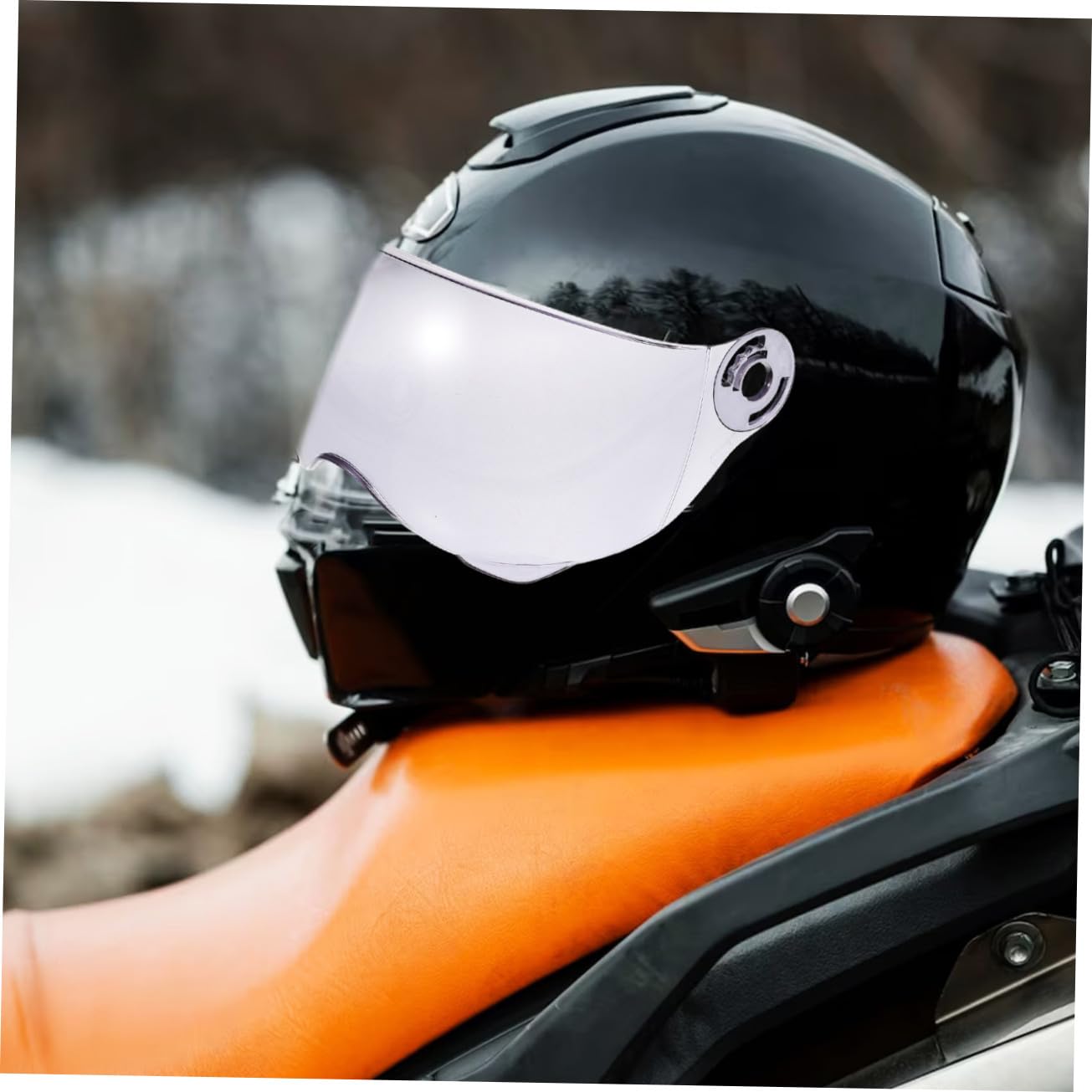 Visiera Casco Bhr in Plastico Resistente per Casco Moto, Protezione Viso da Vento e Sabbia, Accessorio per Elmetto Motociclistico