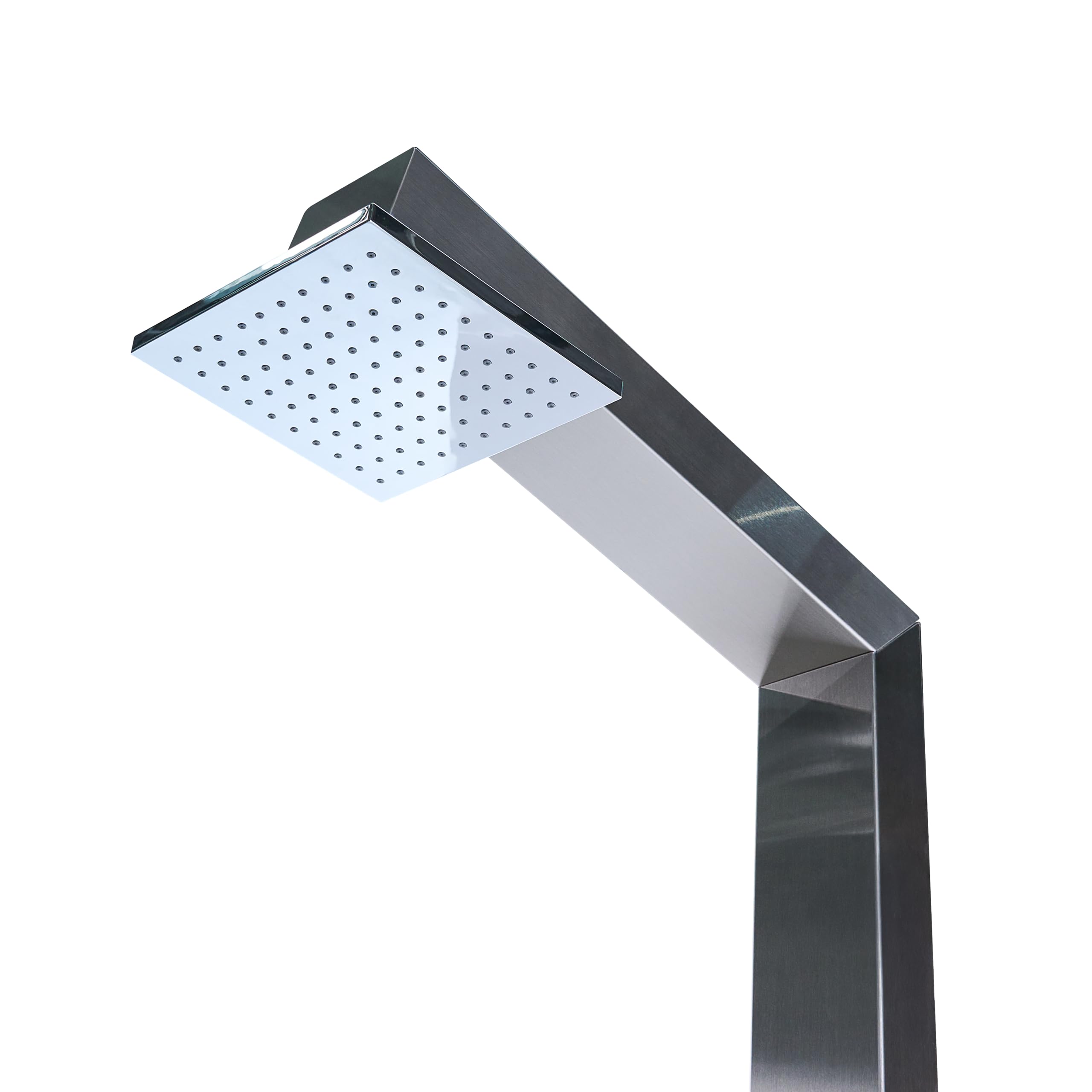 Beliani Set Doccia Miscelatore da Giardino per Esterni Moderno in Acciaio Inox e ABS Color Argento