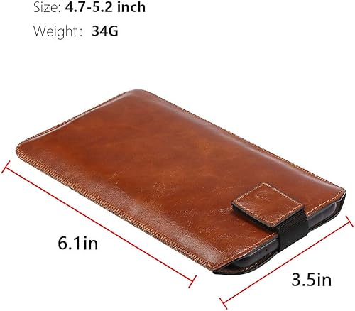 Miniatura 7 de SWP Funda para iPhone 12 Mini 5G, funda con trabilla para cinturón y gancho, funda protectora de piel sintética con correa elástica compatible con