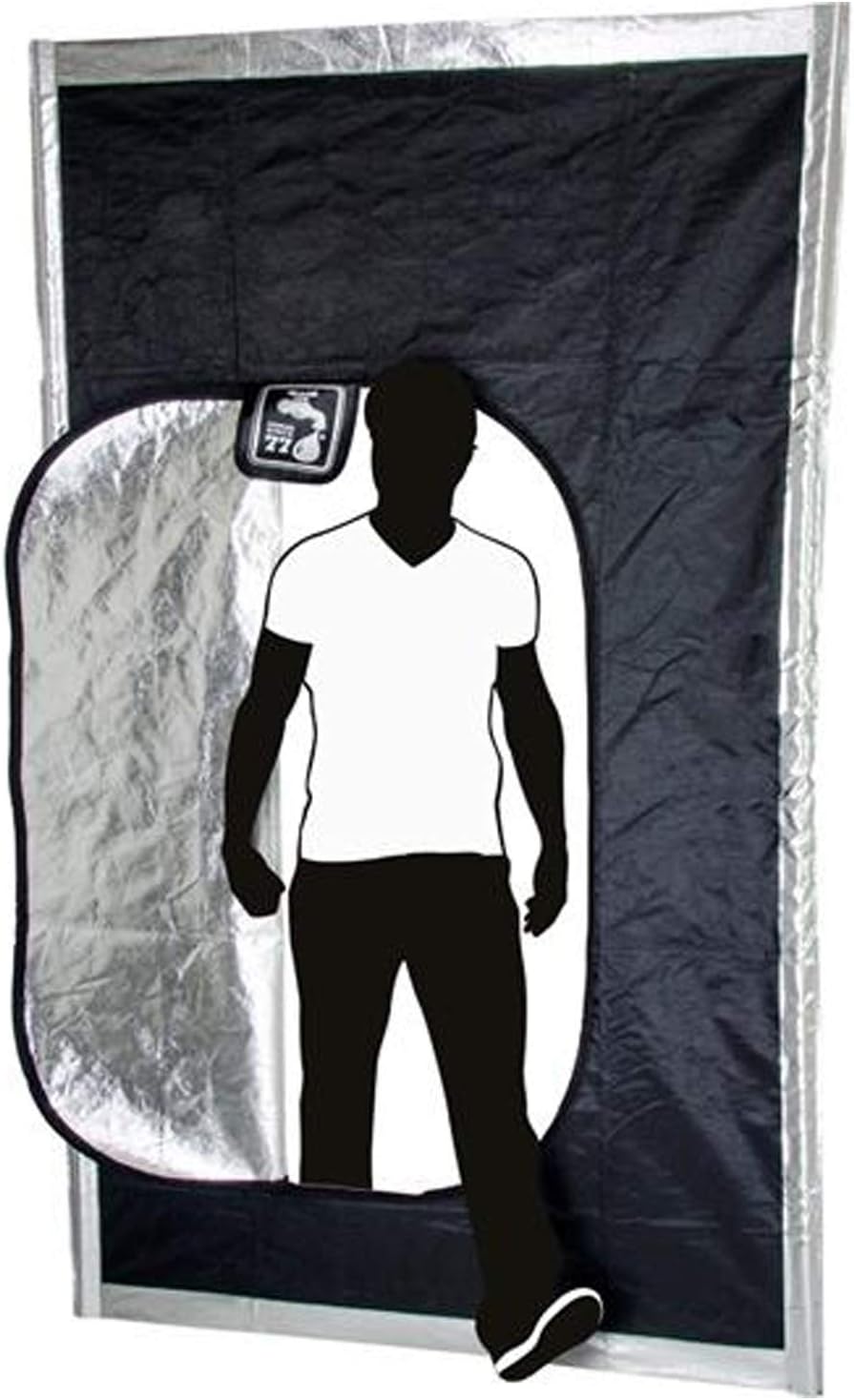 Black Hatch Zipper Door 57 1/2" w x 96”h