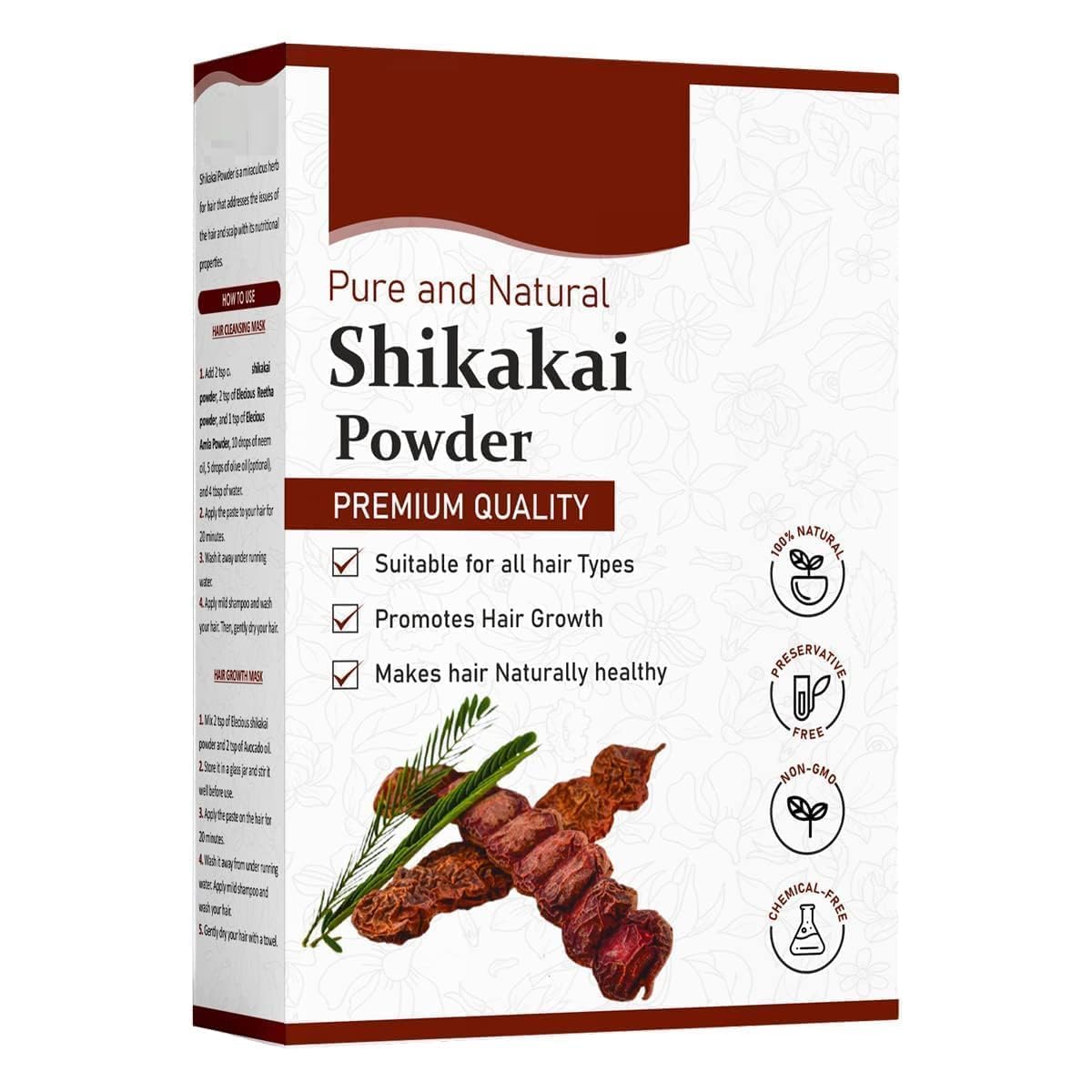 Shik akai P owder for Hair - 200 Grams For Hair wash and Shampoo 100 Pure and Natural