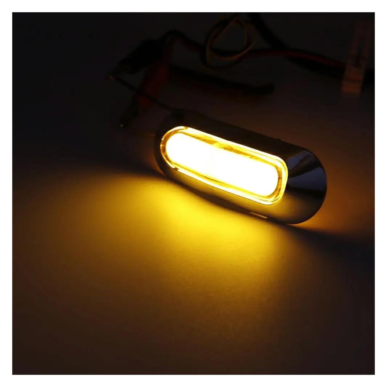 Feu de position latéral LED jaune 12V 24V étanche pour remorque et camion - 8
