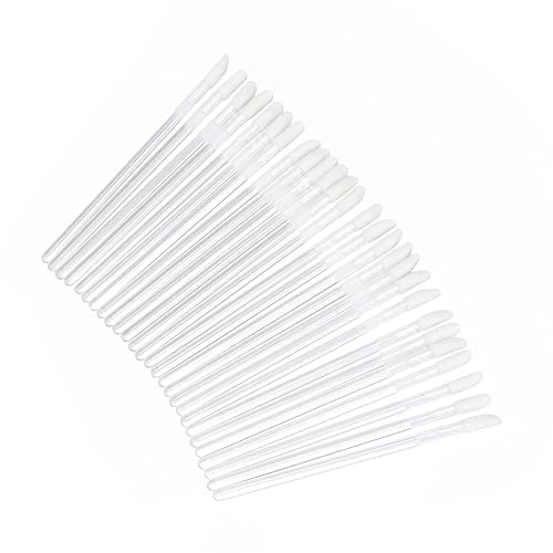 Miniatura 36 de G2PLUS 100 cepillos de labios de cristal con purpurina, cepillos de labios desechables, aplicadores de brillo de labios, aplicador de varillas