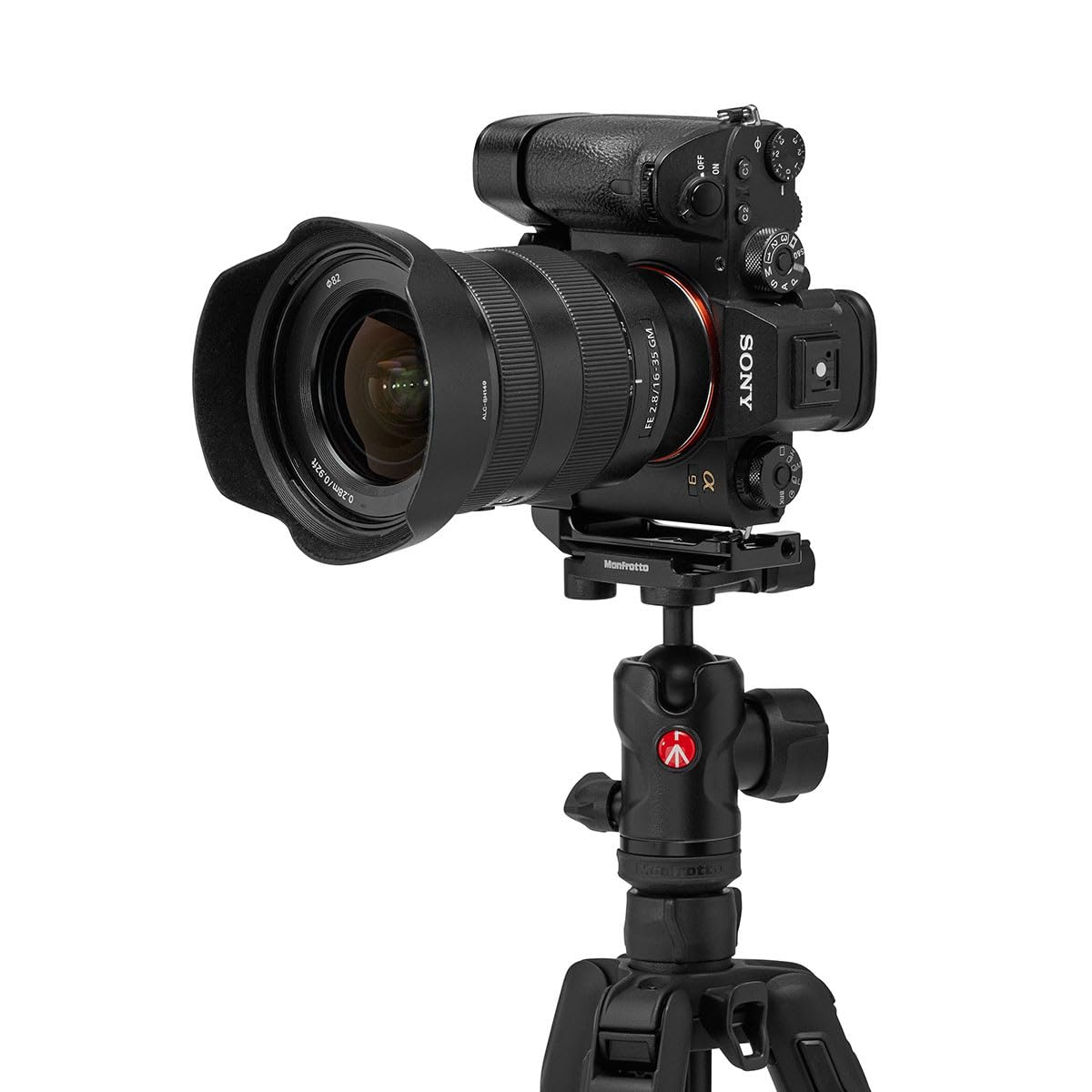 Manfrotto Befree Advanced AS Twist - Treppiede da viaggio in alluminio a 4 sezioni con testa a sfera centrale 494, nero