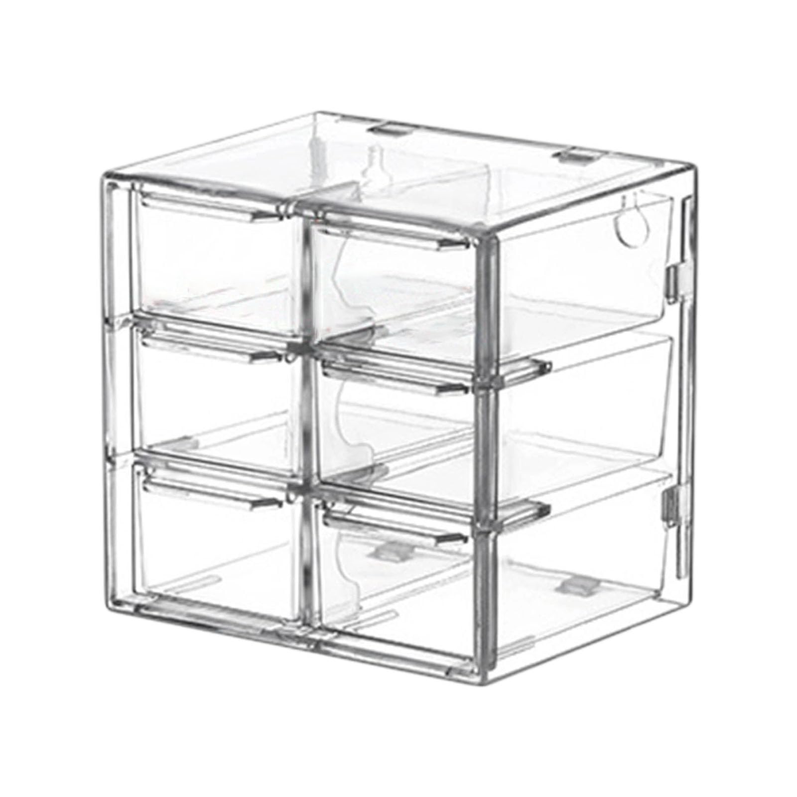 Jazuaiao Sturdy Stackable Drawer Organizers for Glasses Sunglasses on Desktop Crafted of Acrylic Materials Eyewear Organizers