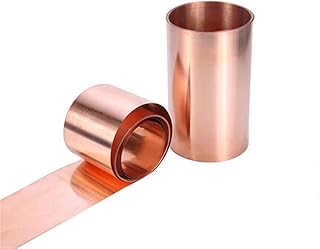 Bclla Zkenshan-Copper Sheet 0.1/0.2/0.3X10/20/30/40/50X1000 Thickness, 99.9% Pure Copper Cu Metal Sheet Foil Plate, 1PC, High Purity and Durable (Color : 0.1x20x1000)