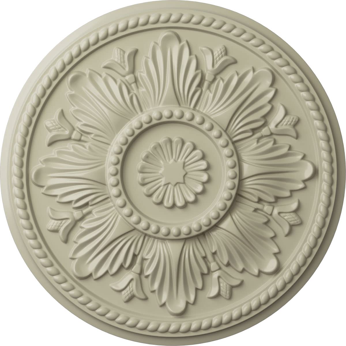 Ekena Millwork CM18EDCYF Edinburgh Ceiling Medallion fits Canopies up to 5 1/4, Clear Yellow