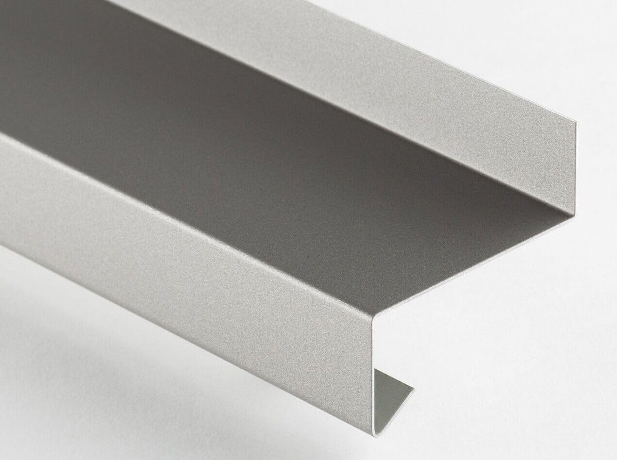 Fensterbank Tropfblech Alu Abschluss 5° 2mm Alu roh blank Tiefe=50-400mm 500mm, 750mm, 1000mm, 1500mm oder 2000mm (Fensterbank 2mm Alu roh 2000mm, 15/40/225/25)