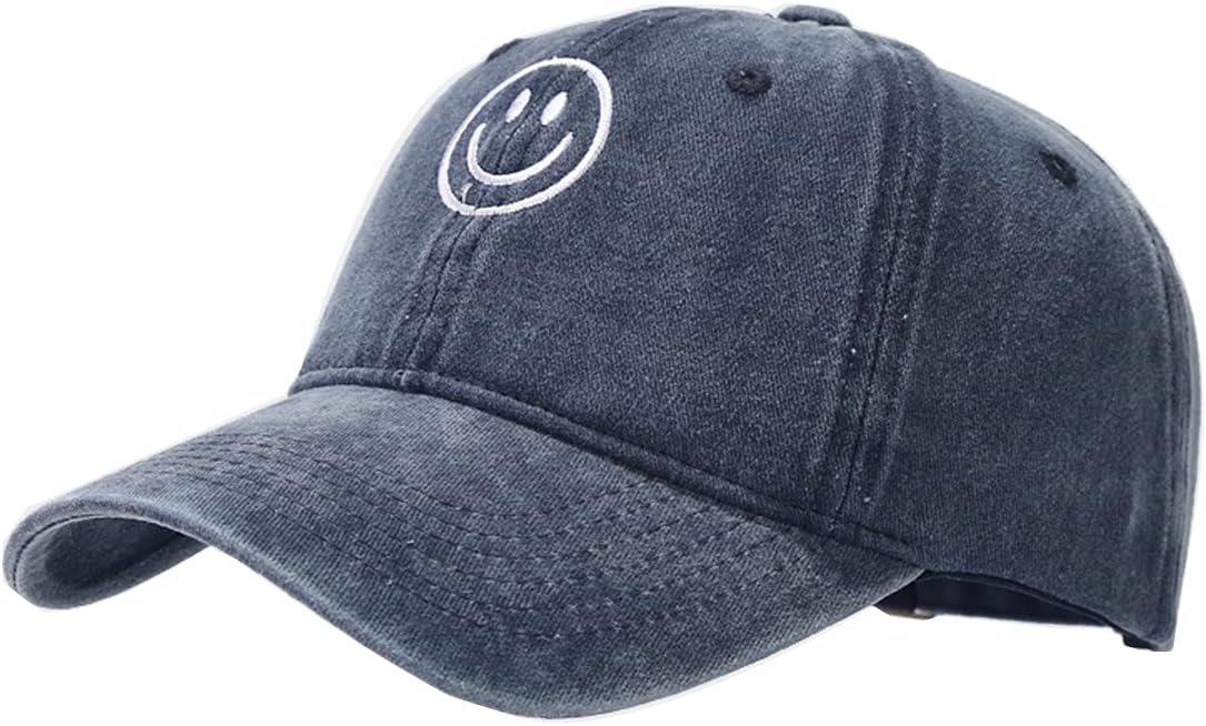 Unisex Basic Solid Baseball Cap Vintage Washed Distress Cotton Low Profile Dad Hat Adjustable Sports Hat