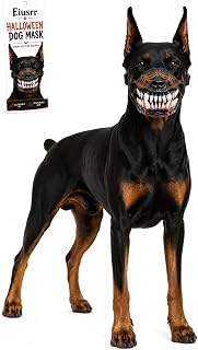 Bozal de monstruo Hell Hound, bozal de disfraz de perro de látex Natural aterrador | Para fiesta de Halloween, Cosplay, perros, bestia, Terror, mascota, máscara de dientes realista, sesiones de fotos, truco o trato con correas ajustables