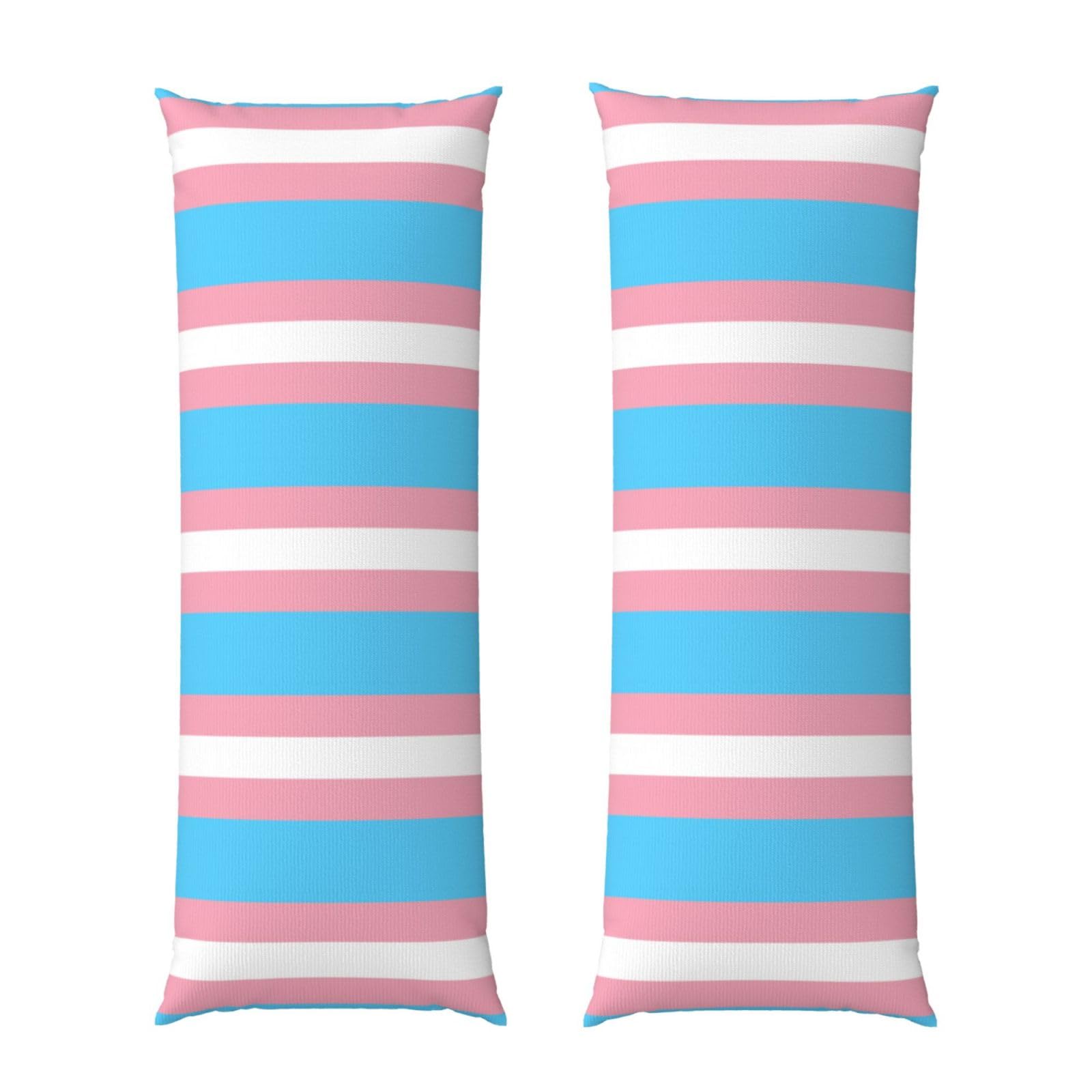 Body Pillow Cover 20x60 LGBT Pride Flag Transgender, Soft Velvet Long Pillowcase with Hidden Zipper, Cozyffy Rectangular Case for Bed Sofa Decor