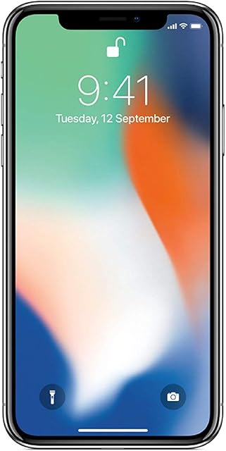 Apple iPhone X, 64GB, Silver (Renewed)