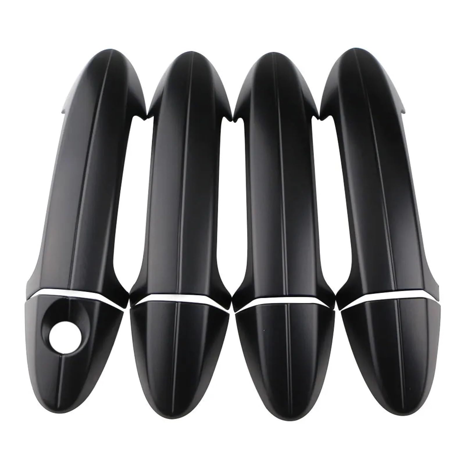 Rdwspli Black Exterior Handle Shell Compatible With For Fiesta For Mk7 2013-2017 Car Exterior Protective Decoration Accessories 4Pcs Abs Chrome Door Handle Cover Trim