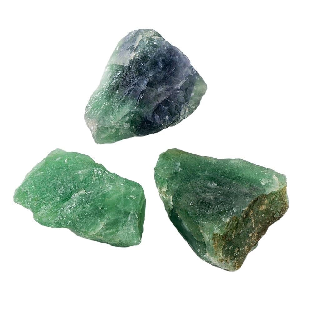 AUOQKQUT Large Size Green Fluorite Crystal Raw Stone Gemstone Fluorite Crystal Irregular Bulk Rough Stone Ornament Ornaments