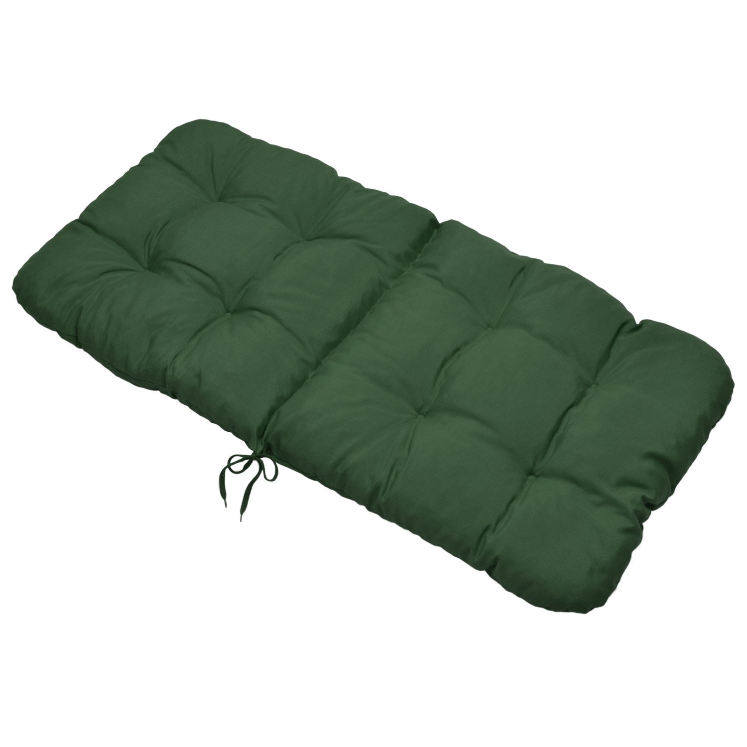 Beautissu 2er Set Niedriglehner Auflagen Stuhlauflage für Gartenstühle | 100x50x8cm Dunkelgrün Sitzkissen Niederlehner Sitzauflagen Stuhlkissen Gartenpolster Kissen Flair NL