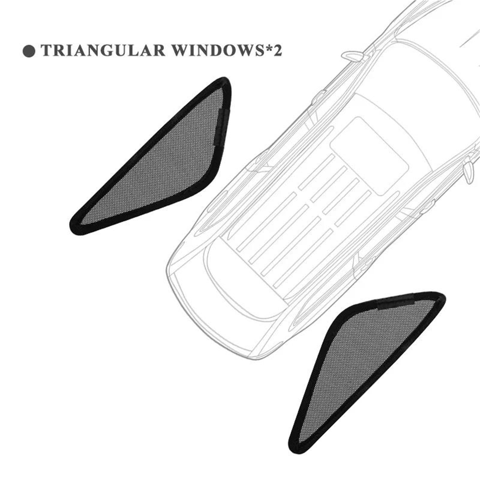 Parasol para Q3 F3 2019 2020-2024 Parasol para Ventana Lateral De Bebé, Parasol para Coche, Cortina para Parabrisas Delantero Y Trasero Parasol Coche Lateral(Triangular Window)