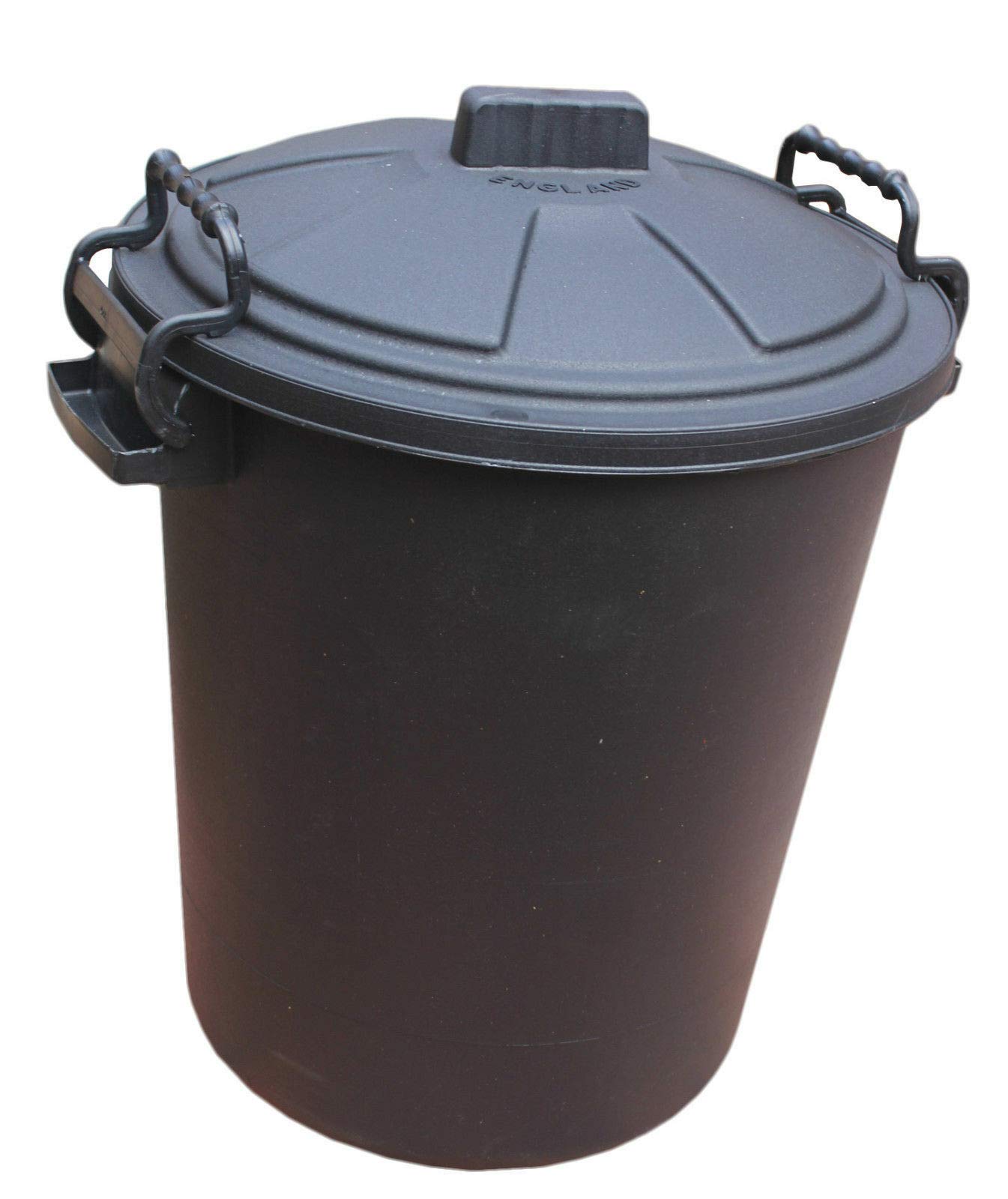 VTL® 2X 50L BLACK PLASTIC DUSTBIN - OUTDOOR - HORSES - RECYCLE - WASTE -RUBBISH SALE!
