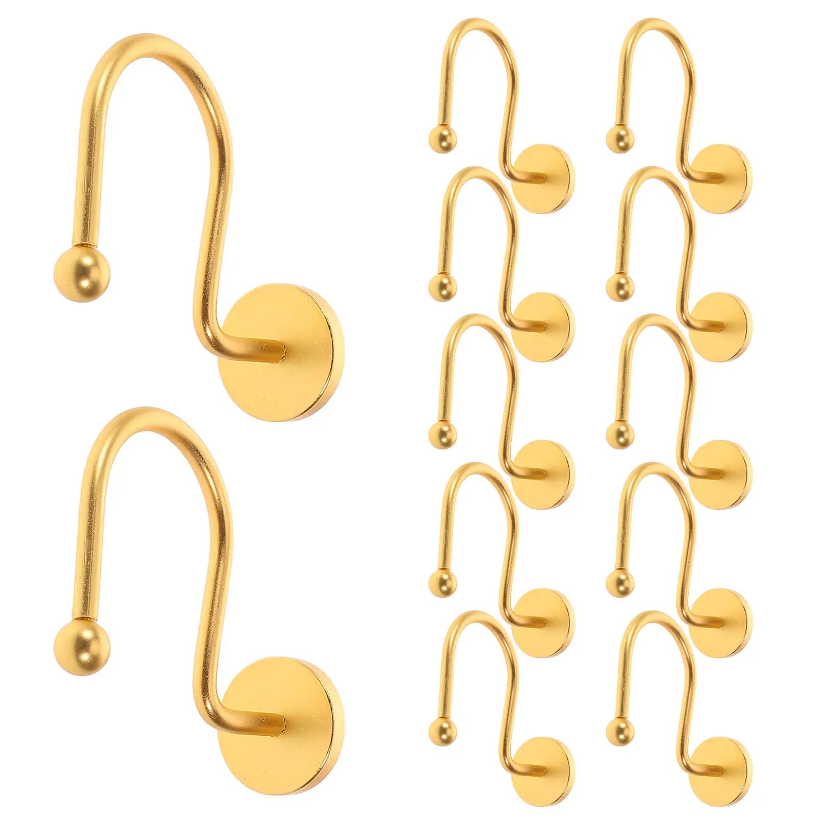 Anelli per Tenda da Doccia Ganci for tende da doccia 12 pezzi | Ganci decorativi for aste da bagno con anelli metallici dal design a bottoni rotondi