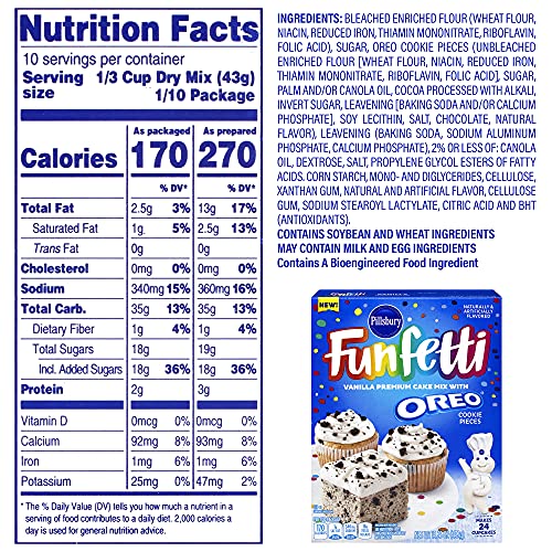 Pillsbury Funfetti Oreo Cake Mix, Brownie Mix, And Frosting Variety Pack, Pack Of 6, Chocolate And Vanilla Cake Mix, Chocolate Brownie Mix, Vanilla Frosting #TOP6