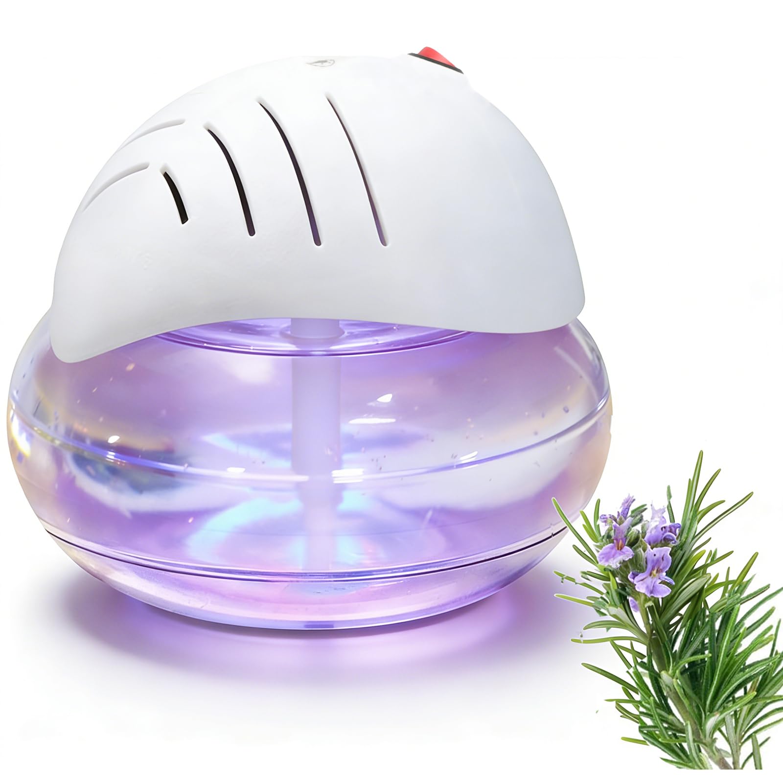 Air Filter Aroma Diffuser Ioniser - Water Air Purifier with Ioniser & Colour Changing Led Light, Portable Room Aroma Diffuser with Light Switch, Quiet Air Purifier Air Cleaner for Bedroom