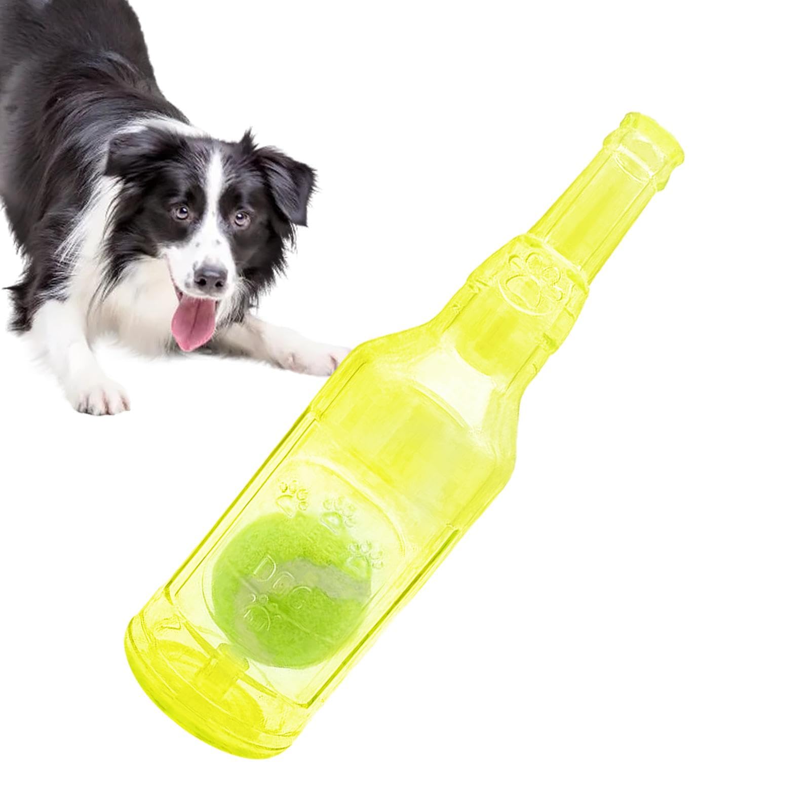 Firulab Zentric Crunchnplay Bottle Toy, Zentric Dog Toy Bottle Cruncher, Funny Zentric Bottle Toys for Dogs, Interactive Dog Chew Toy with Tennis Ball in it