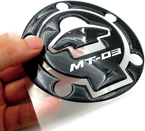 Miniatura 4 de Almohadillas de tanque de motocicleta para tanque de combustible de motocicleta, cubierta de tapa de gasolina, calcomanías para Moto Logo de fibra