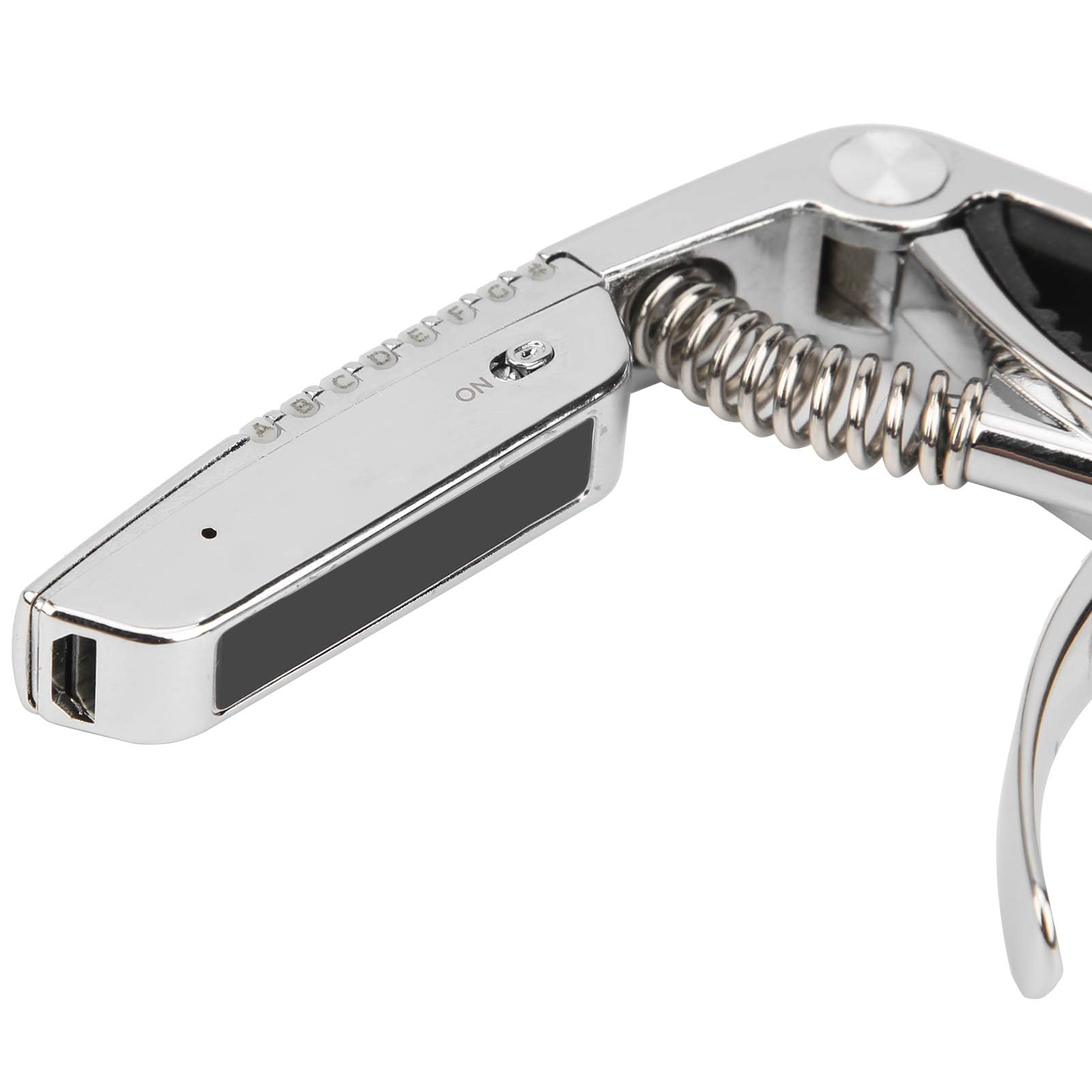 Guitar Capo, Guitar Capo Tuner in lega di zinco Display a LED 2 in 1 adatto per chitarra acustica, chitarra elettrica e ukulele(nero) Accessori Per Prestazioni