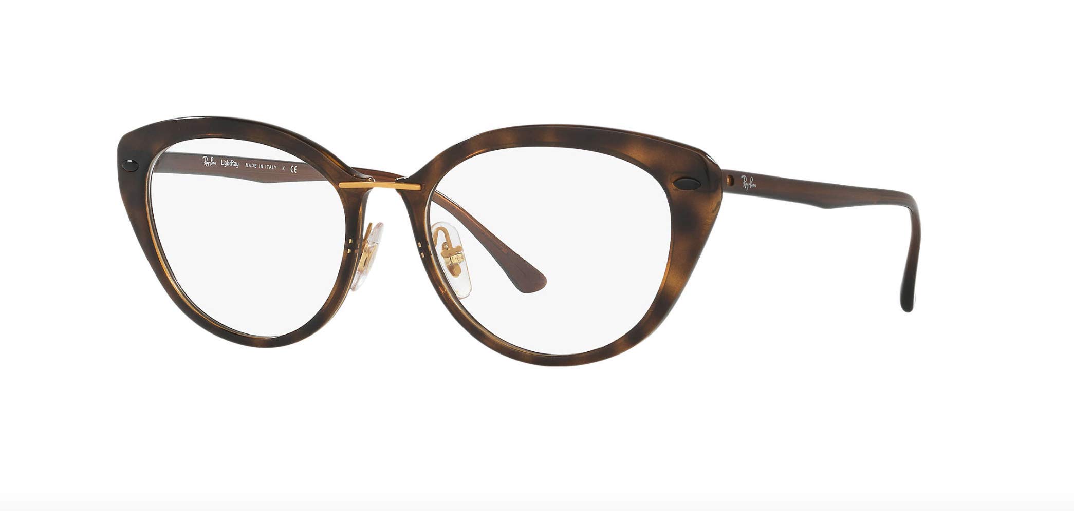 Ray-Ban Women's 0RX 7088 2012 54 Optical Frames, Brown (Shiny Havana)