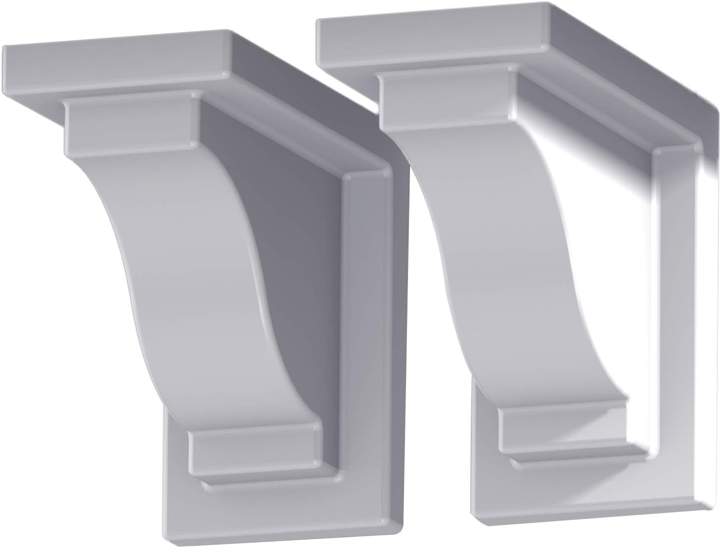 Mayne 4821-W Yorkshire Decorative Brackets, 8.3x4.3, White