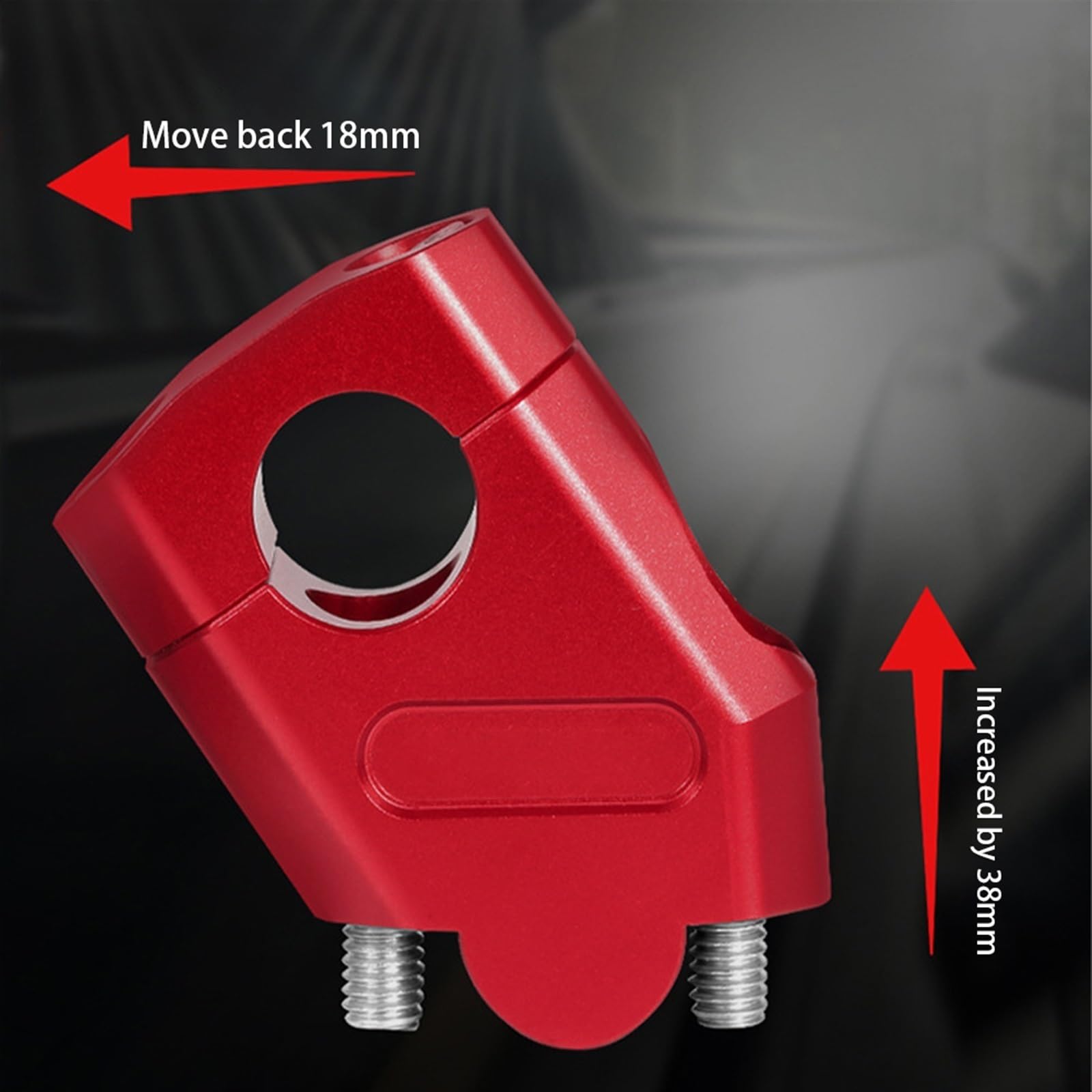 Hinzufügen Einer Höhenvergrößerung 3 Farben Motorrad Lenker Riser Bar Mount Griffklemme 22mm für R1200GS(Schwarz)