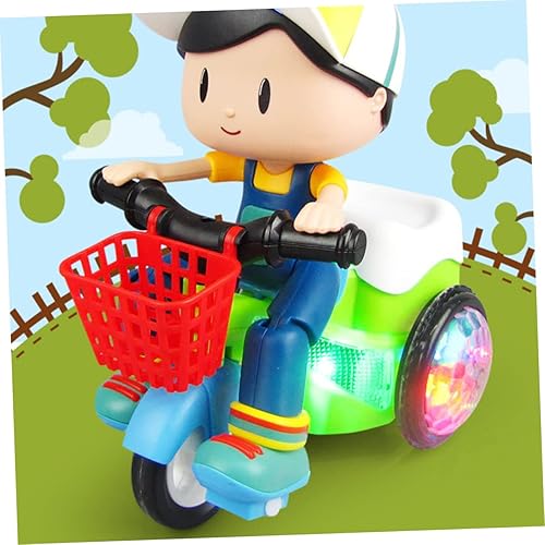 Miniatura 4 de ibasenice Flash Toys Kids Playset de juguetes para niños, vehículo eléctrico, juguete de triciclo eléctrico, juguete de coche musical, juguete de