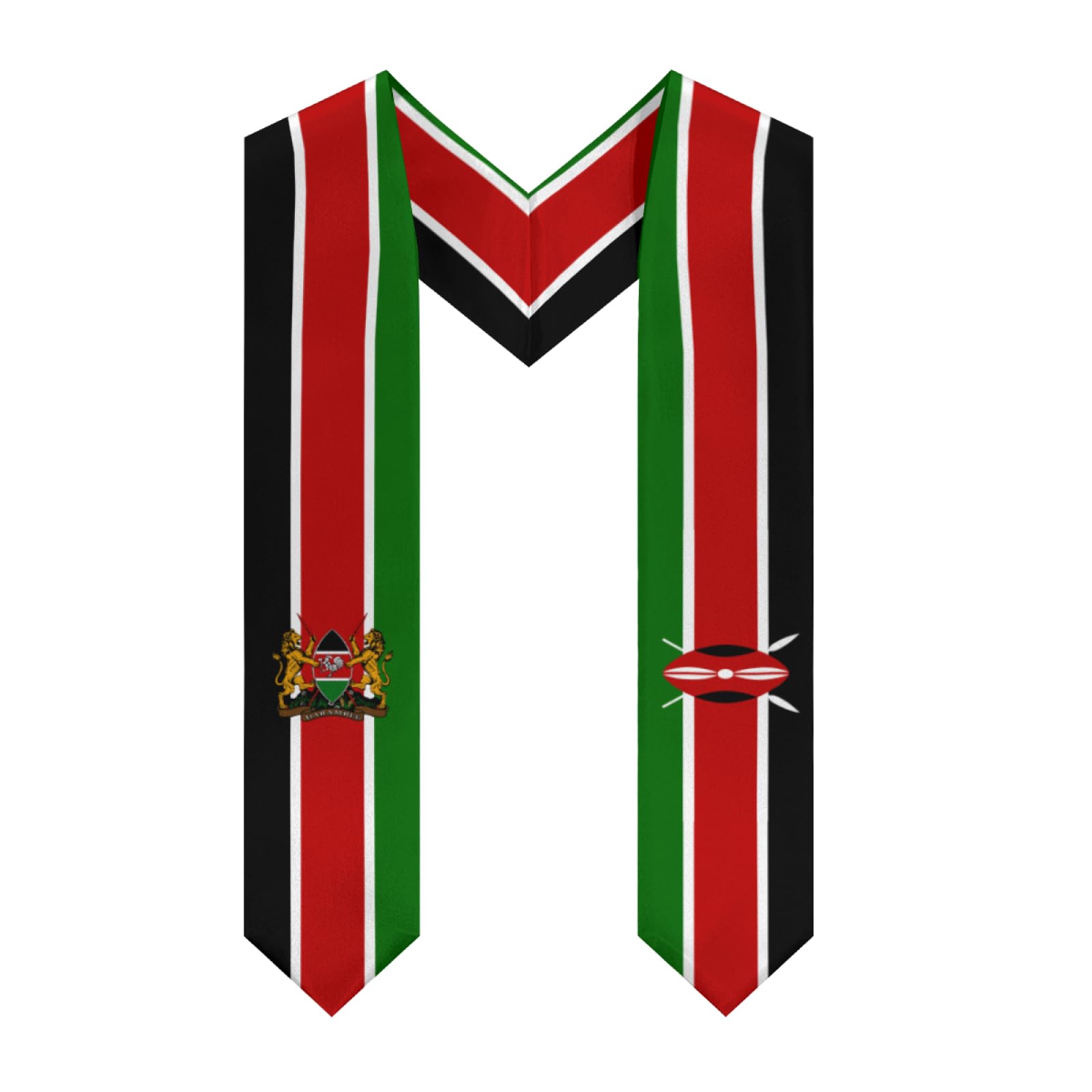 DABOYOZHZH Kenya Flag Graduation Stole Shawl Sash Honor For Study Aboard International Students