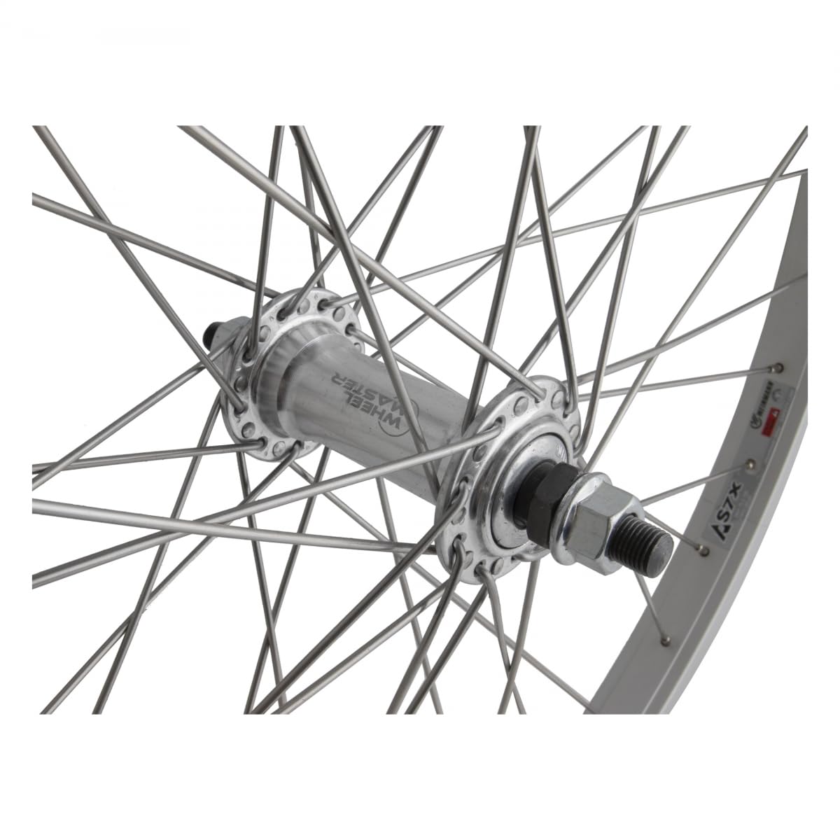 WheelMaster Front Bicycle Wheel 24 x 1.75 36H, Alloy, Bolt On, Silver
