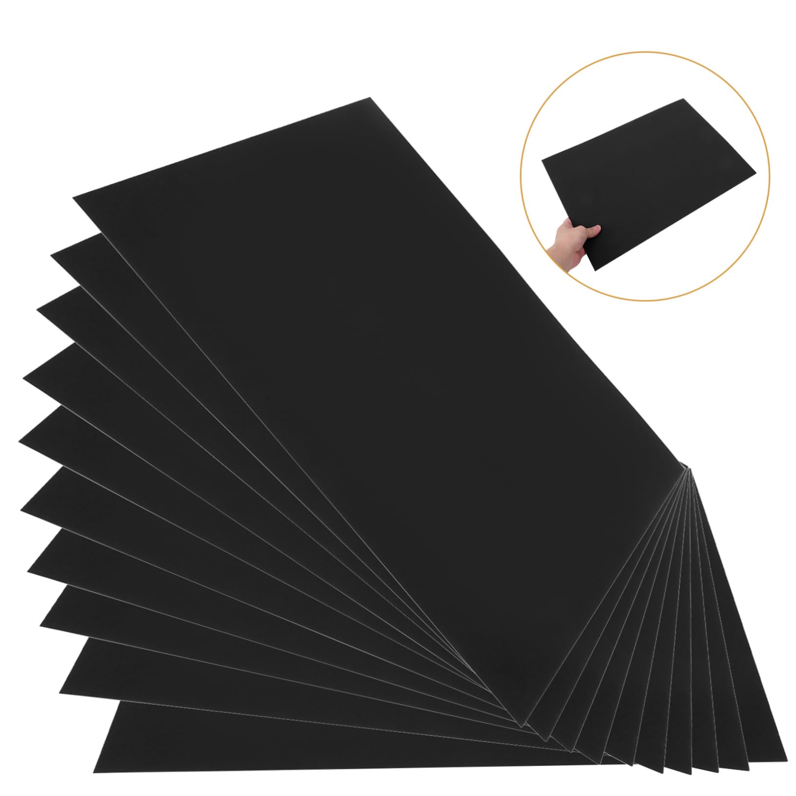 OSALADI 50feuilles Papier Cartonné Noir Papier à Dessin Vierge Matériel de Bricolage et Loisirs Créatifs