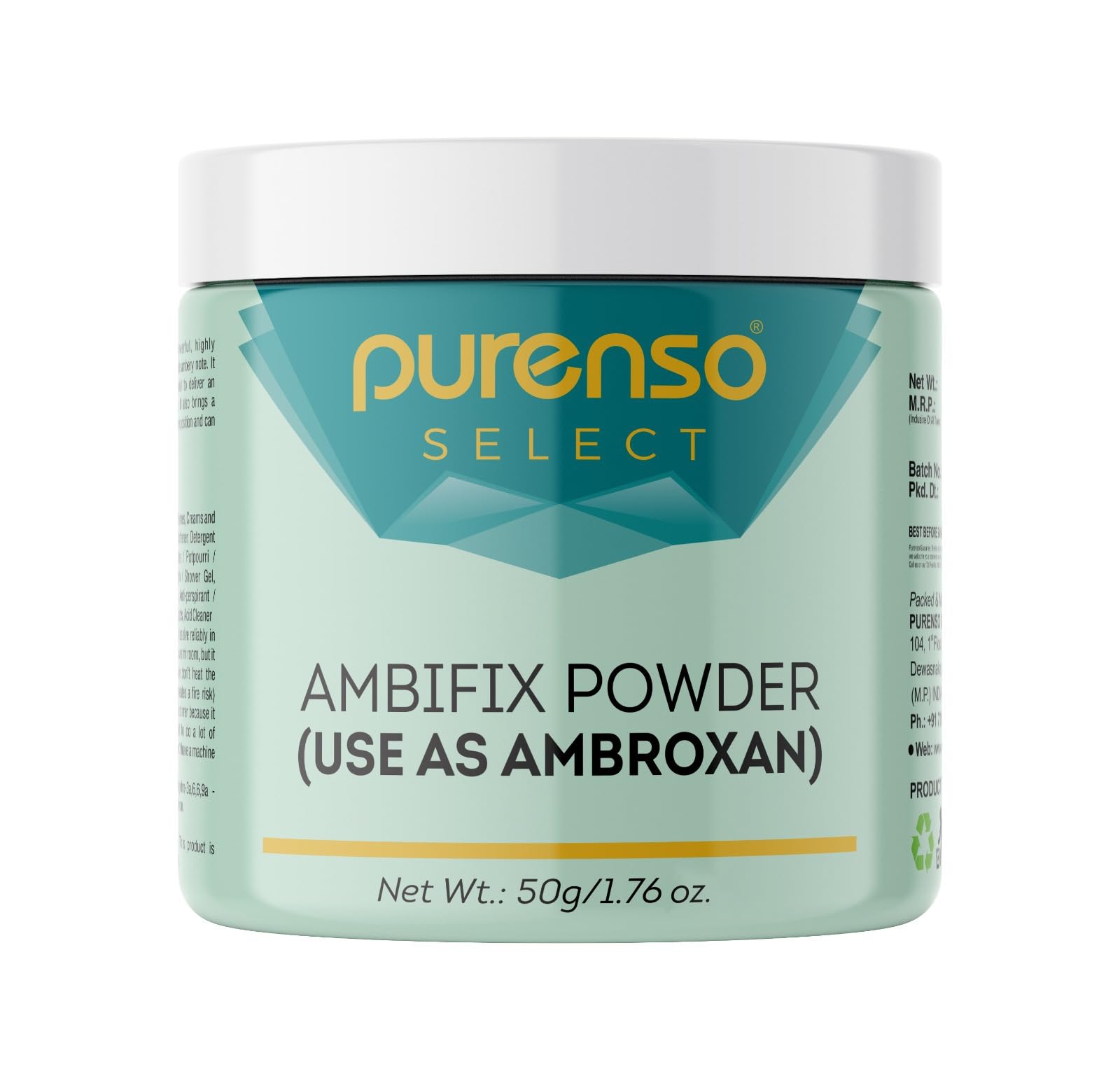 Purenso Select - Ambifix Powder Use as Ambroxan), 50g I DIY Perfume making, Fixative