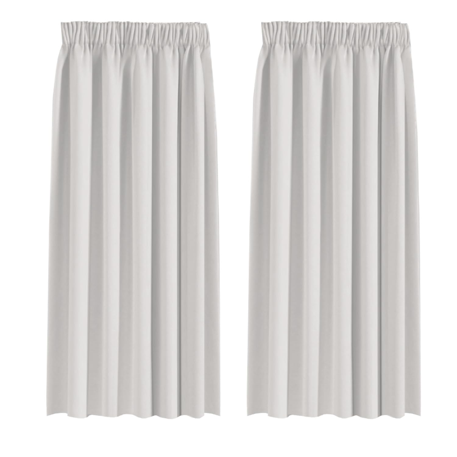 BellaHills Blackout Curtains Pencil Pleat Bedroom Curtain Panel for Privacy Protected Thermal Insulated Window Treatment for Living Room 2 Panels